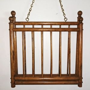 Awesome Vintage Hanging Magazine/Newspaper Rack